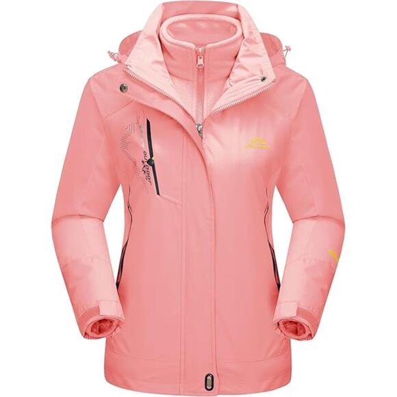 Women's 3-in-1 Winter Coat: Water-Resistant Snow Ski Jacket - Picture 7 of 7
